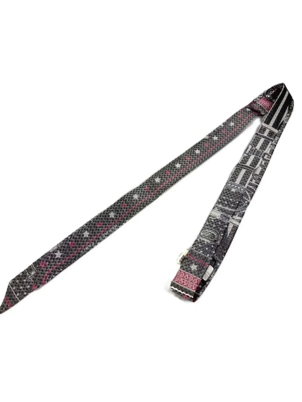 Hermes Scarf Twilon Lurex Silk Silver